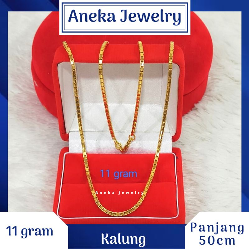 Kalung Italy Santa Pj 50cm, Perak 925, Lapis Emas Rosegold