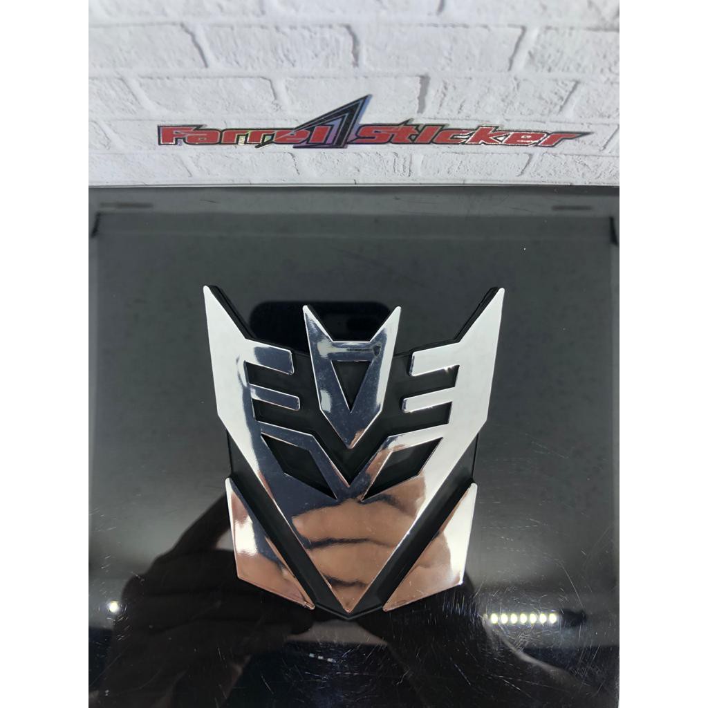 sticker Stiker Emblem / Badge Motif Transformers 3D