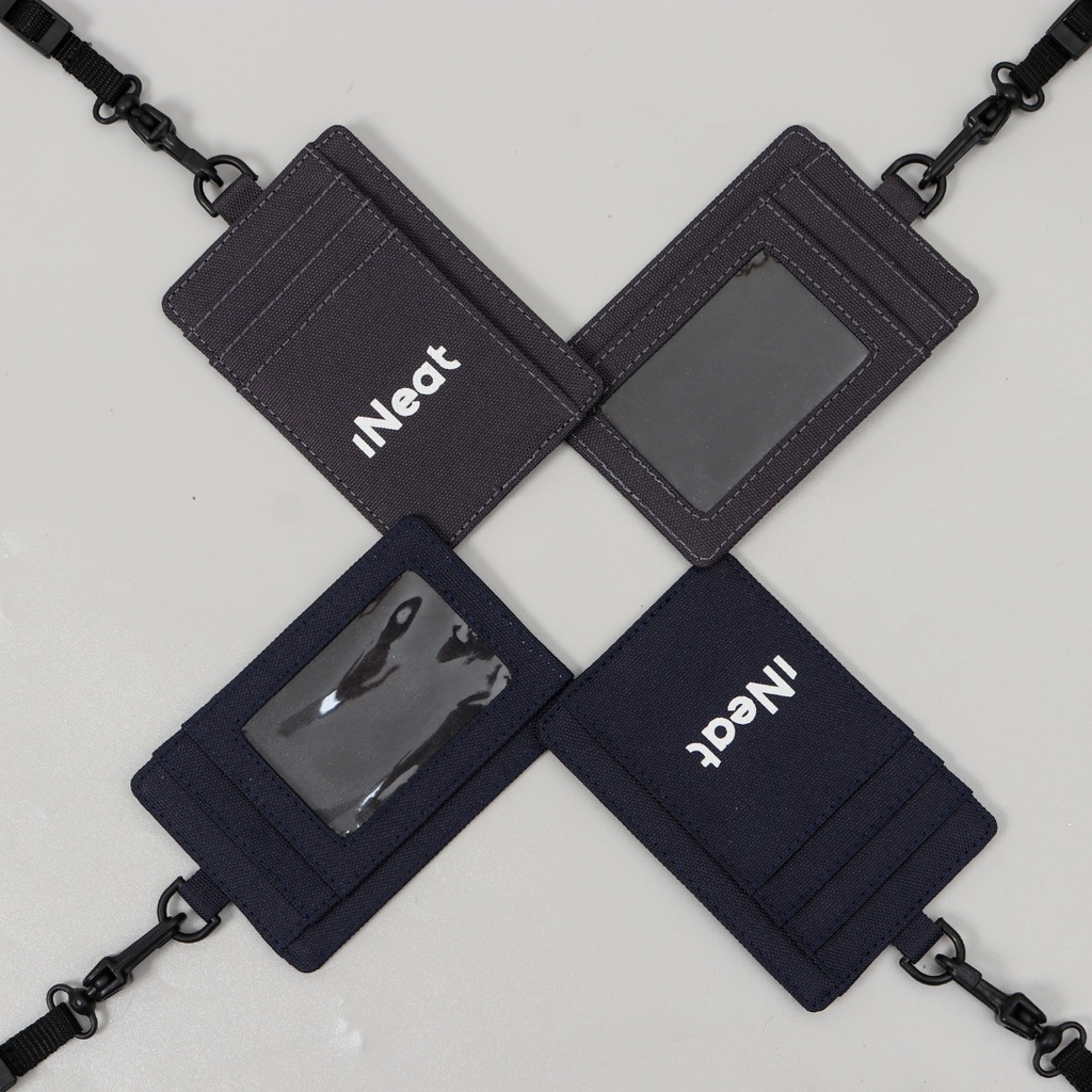 

Terlaris ✨ - iNeat Card Holder Lanyard ID Card Nametag Wallet Navy3.1.23