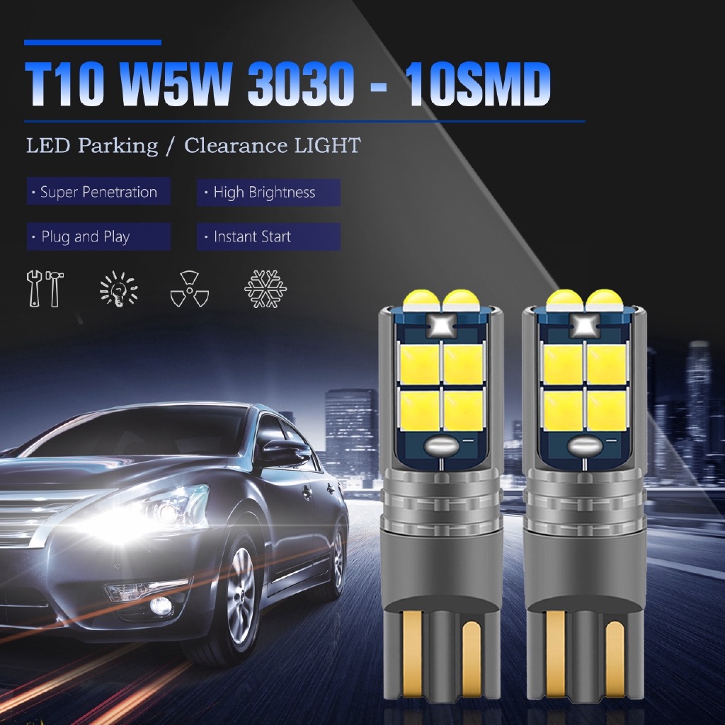 1pcs Mobil T10 Canbus LED W5W 3030 10SMD 12 V-24 V 194 168 Auto LED Mobil Interior Cahaya plat Lampu Baca Dome Izin Cahaya Courtesy Dome Peta Pintu Plat Cahaya Lampu parkir