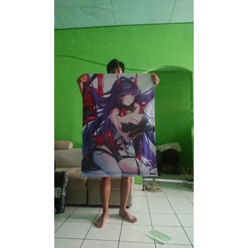 Poster game honkai impact Raiden mei, panjang 1 meter