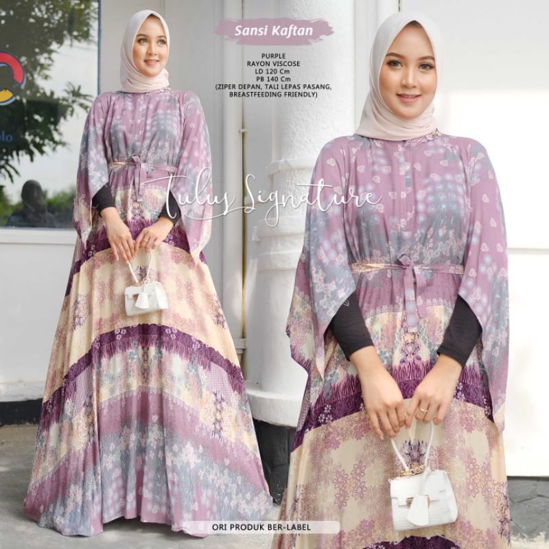 sansi kaftan wanita bahan rayon viscose by tulus signature