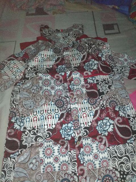 Kemeja Batik Pria Dewasa Lengan Pendek Slim Fit, 113ab#