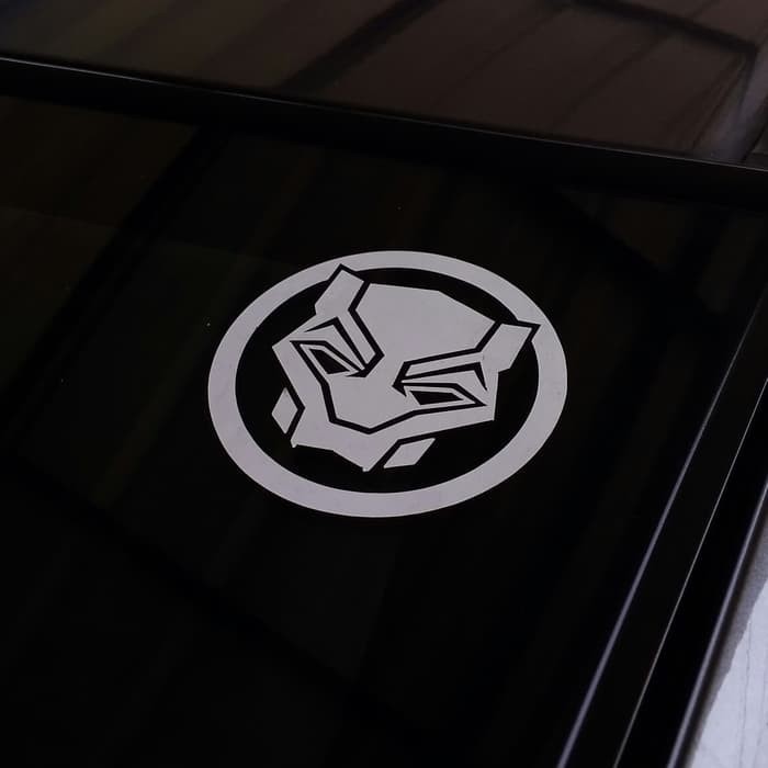 Stiker Black Panther Logo Cutting Sticker Avengers untuk aksesoris Mobil Motor