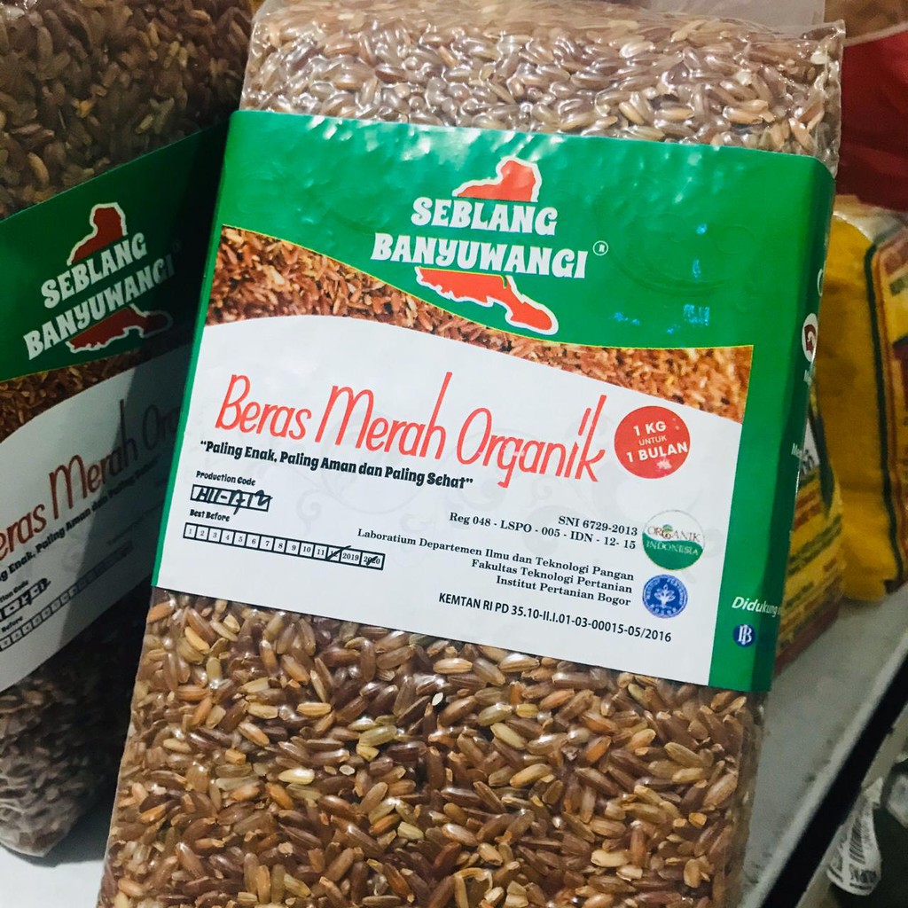 

BERAS MERAH ORGANIK SEBLANG 1 KG