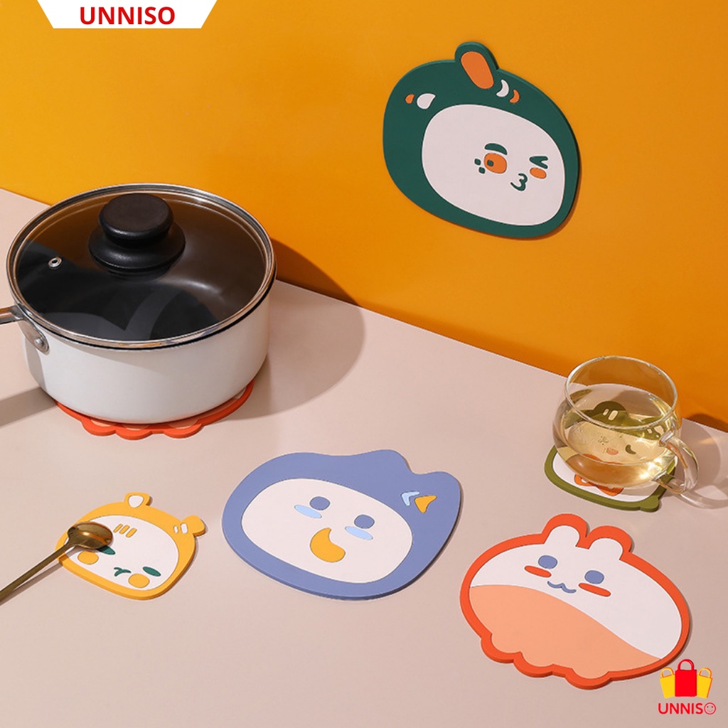 UNNISO - Tatakan Silicone Piring Anti Panas Table Pad Karakter Lucu TS1