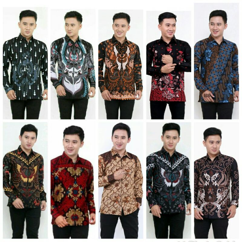 KEMEJA BATIK PRIA LENGAN PANJANG SIZE M L XL XXL  BSWART BatiK HRB026