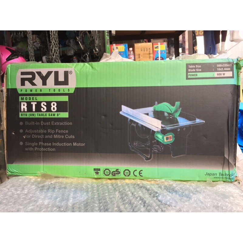 RYU RTS 8 INCH MESIN GERGAJI TABLE SAW GERGAJI KAYU 200 MM MEJA POTONG KAYU