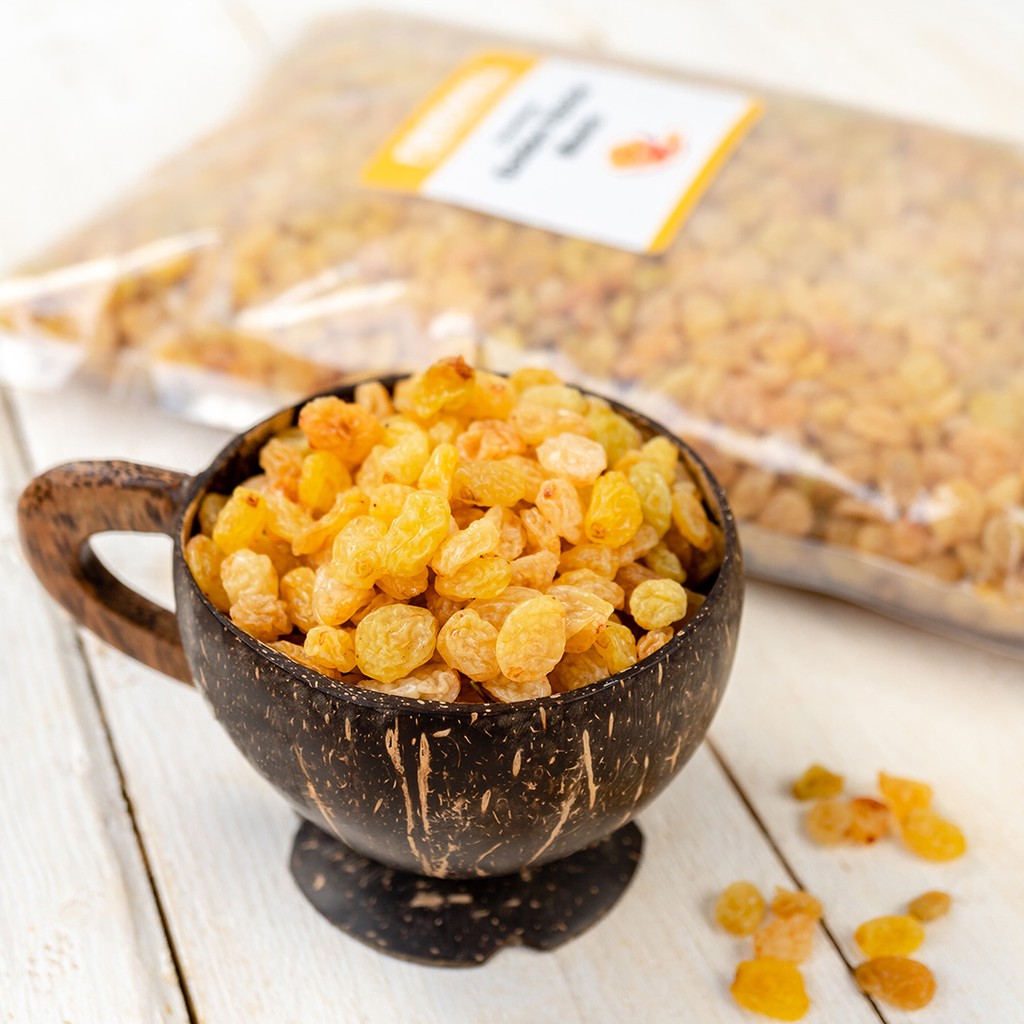 

QH Golden Raisin Simin Manis Organik 1 KG / Kismis Emas 1 KG