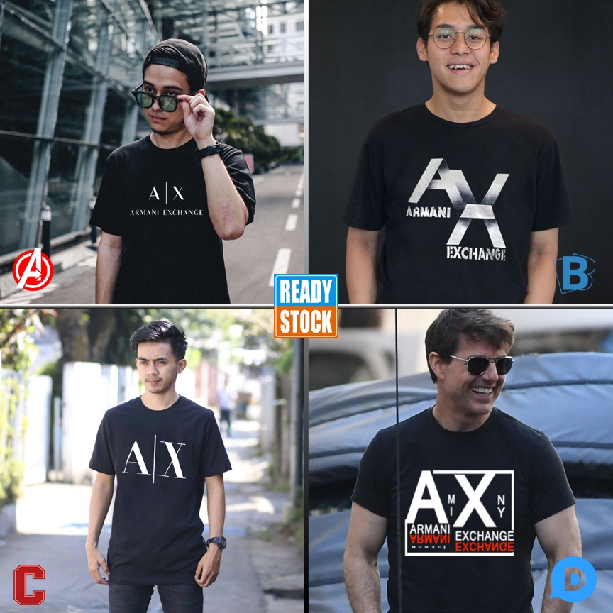 Kaos EA7-EMPORIO Tshirt Casual Bahan Katun