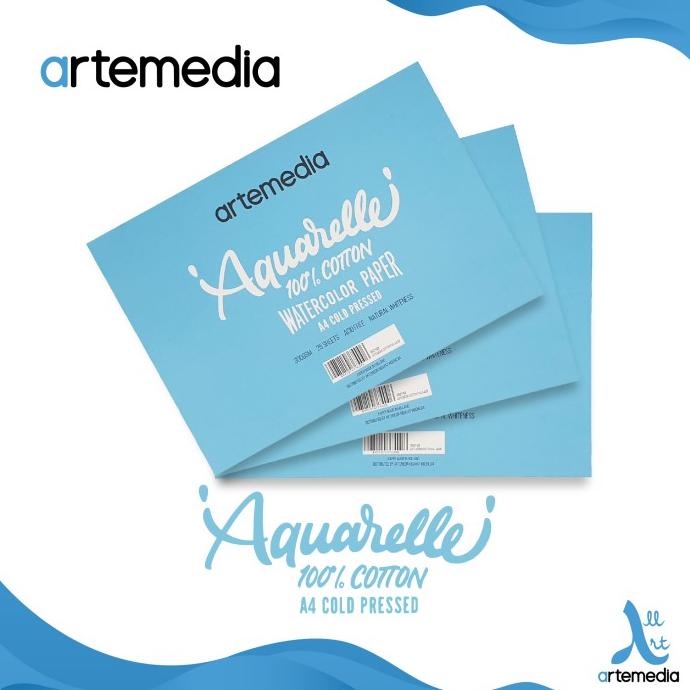 

(BISA COD) Kertas Cat Air Artemedia Aquarelle A4 Cotton Watercolor Pad DISKON Kode 112