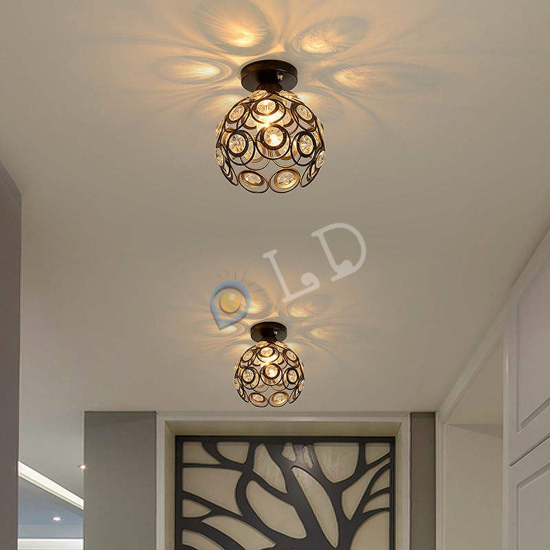 [COD]Lampu kristal Plafon Simple Minimalis Lampu Gantung Kristal Bulat ceiling lamp Lampu plafon ceiling minimalis kaca Lampu kristal plafon rumah modern