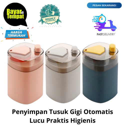 [BISA COD] PROMO Penyimpan Tusuk Gigi Otomatis Lucu Praktis Higienis Tempat Tusuk Gigi Wadah Tusuk Gigi Murah Terjangkau