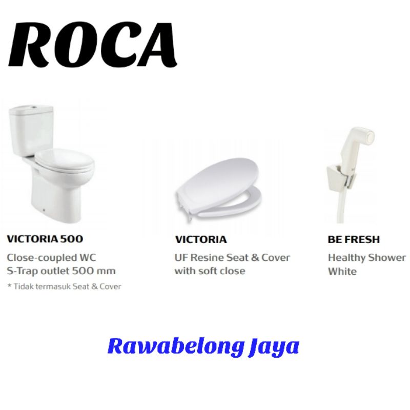 ROCA VICTORIA 305 KLOSET DUDUK RI 30,5 + BE FRESH WHITE (PAKET C)