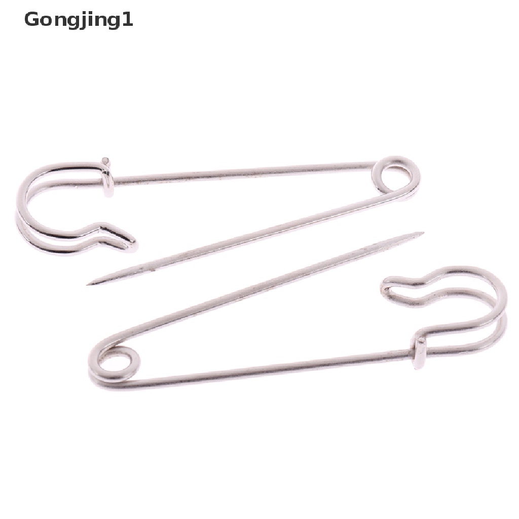 Gongjing1 12pcs Peniti Ukuran Besar Bahan Stainless Steel Untuk Selimut