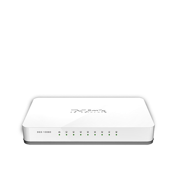 Networking D-Link Desktop 8 Port 10/100/1000 Gigabit Switch - DGS-1008A/C