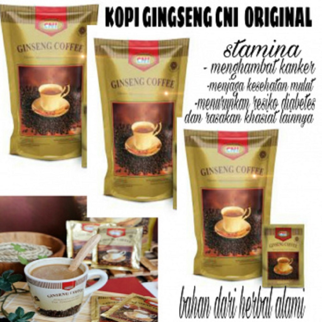 

GINSENG COFFEE CNI KOPI GINSENG ASLI ORIGINAL ISI 20 SACHET NIKMAT MENYEHATKAN - ORIGINAL