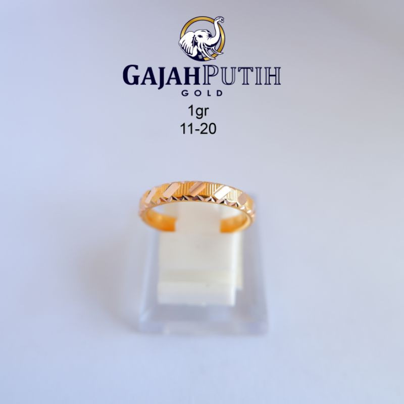 1gr Cincin Model Pipa Betengan Emas Asli kodeO1101020