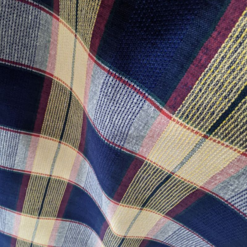 Kain Jok Mobil Bahan Tartan Biru kotak Besar