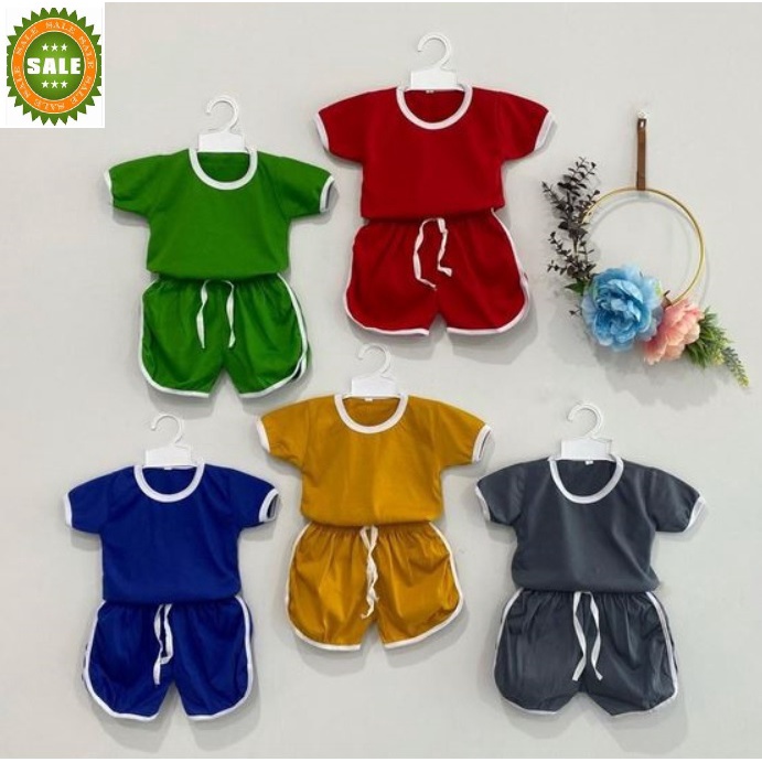 1 pc Setelan baju chupa chups anak / setelan anak polos / setelan unisex