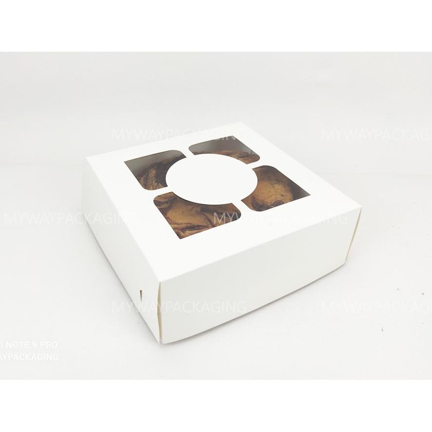 

[10Pcs] Dus Kue 22 X 22 X 8 Untuk Dus Roti, Box Donat, Dus Kue Full Laminating