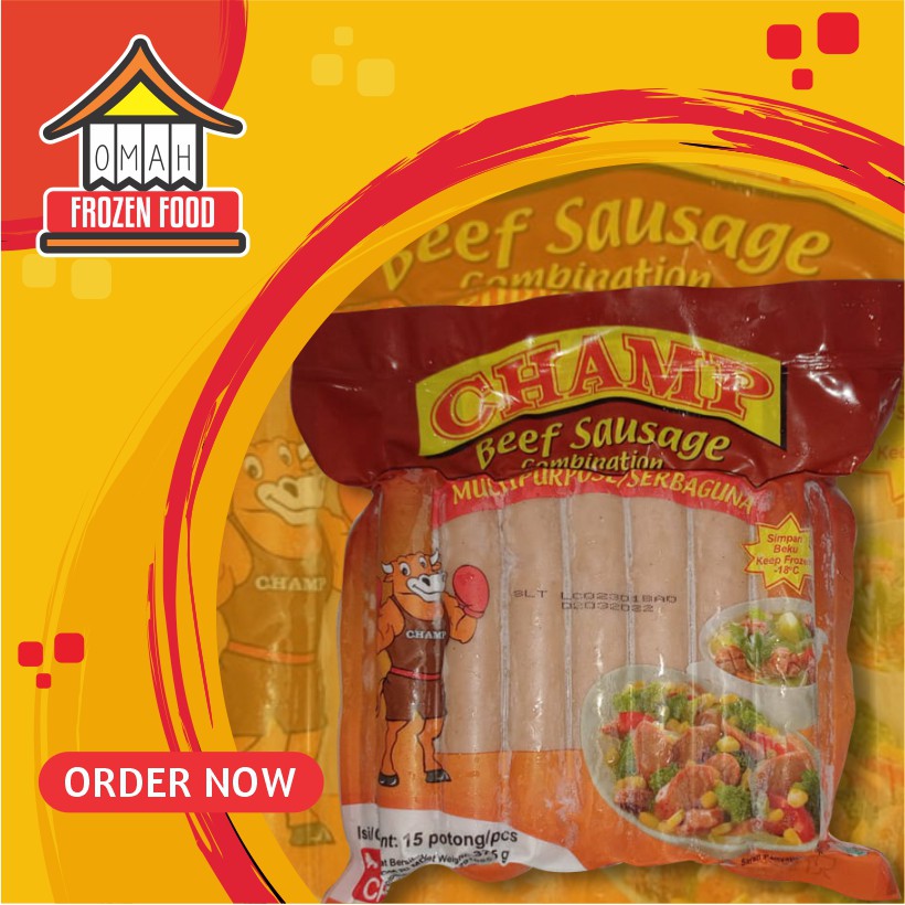 

Champ Sosis Sapi 375gr isi 15 (NON COD DILUAR KOTA JATENG)