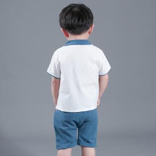 Set Kaos Cheongsam Celana  Pendek Simple untuk  Anak  Laki 