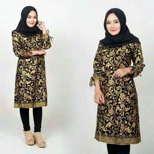 Atasan Batik Wanita Tunik  Batik Pekalongan Fashion Wanita Motif Bakung Batik Jumbo  Solo Tdk Luntur