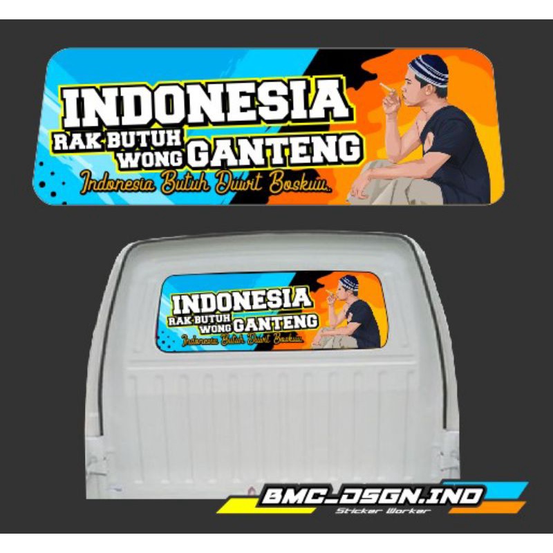 stiker kaca belakang kabin carry pick up - Stiker oneway
