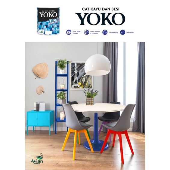 CAT KAYU DAN BESI YOKO BLUE AVIAN 0,7 LITER / CAT MINYAK / CAT KAYU / CAT BESI