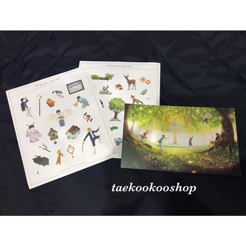 [READY] TXT The Tale of The Magic Island: The Star Seekers Illustration Card + Sticker Sheets