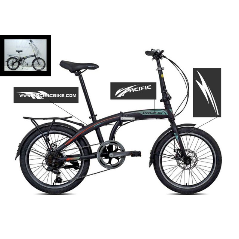 Frame Sticker Cutting Sepeda Lipat Pacific