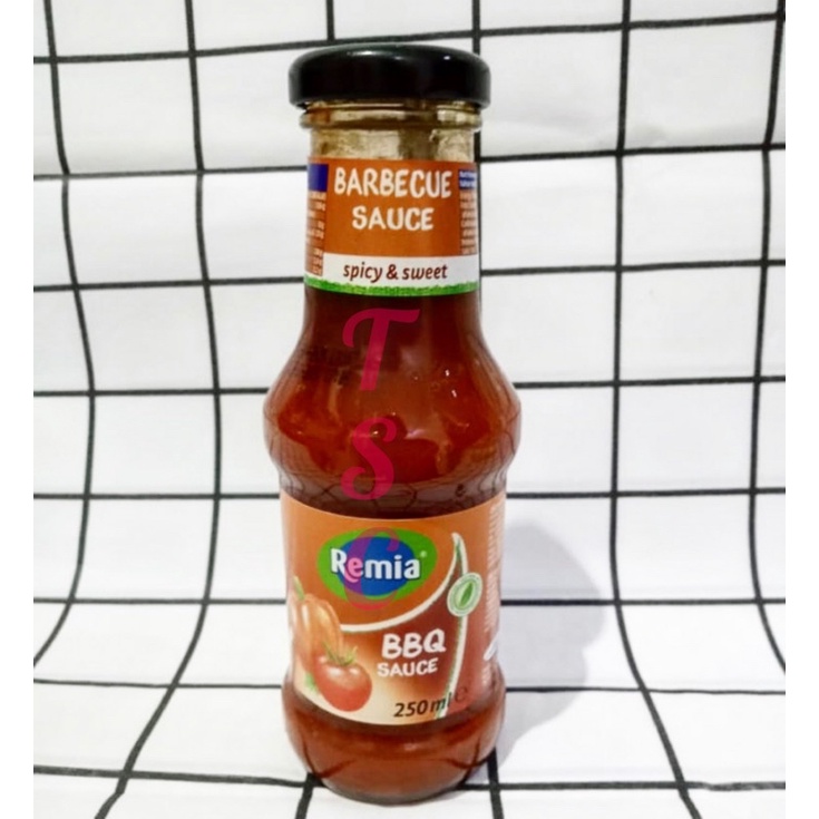 

REMIA BBQ Sauce Jar 250ml REMIA Barbeque Sauce Spicy & Sweet Remia Saus BBQ
