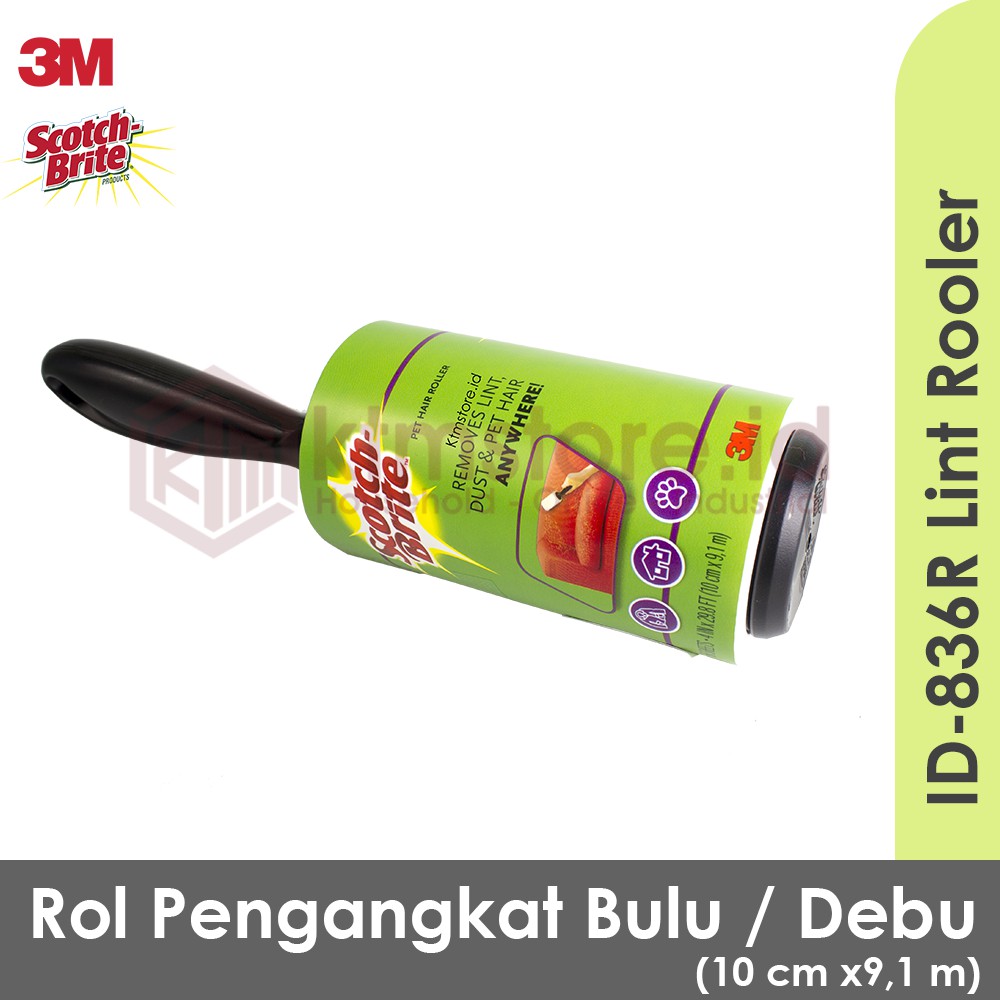 Ktmstore 3M Scotch Brite Lint Roller, Pet Hair Roller, Rol Pengangkat Bulu