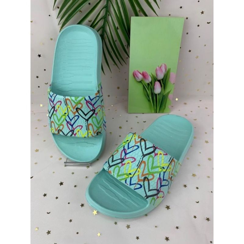 Sandal Stlye Miniso Slop Motif Love