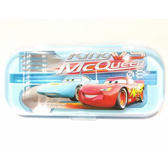 Jual Cars Sendok Garpu Sumpit Alat Makan Anak Laki Laki Warna Biru Tipe A Limited