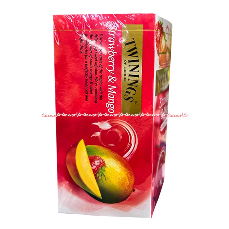 Twinings Strawberry &amp; Mango Flavoured Infusion 25Bag Teh Rasa Buah Buahan Stroberi Mangga Twining Tea Smooth &amp; Sweet Twi nings