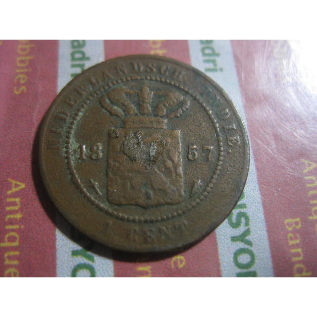 Koin 1 Cent Neerlansch Indie 1857 Iklan F886
