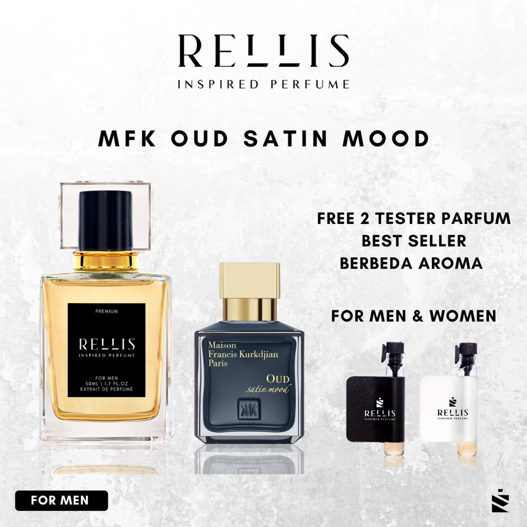 RELLIS Inspired Parfum OUD SATIN MOOD Parfume Original Pria Tahan Lama