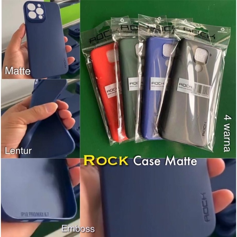 NEW ROCK Candy SoftCase matte + rock ada barcode,TEMPERED GLASS IPHONE 13, IPHONE 13 MINI, IPHONE 13 PRO, IPHONE 13 PROMAX