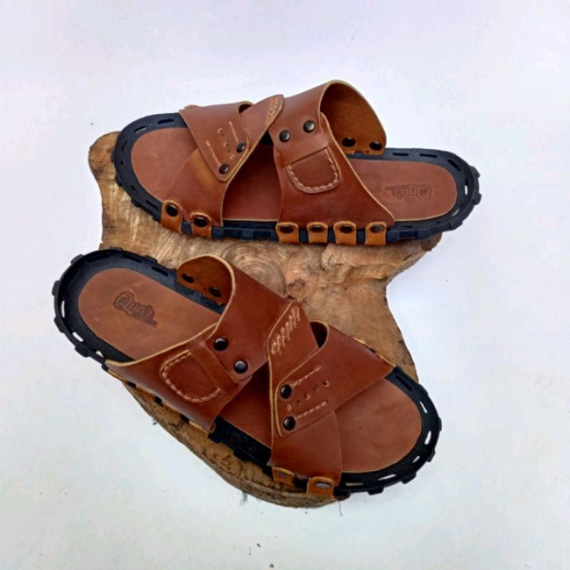 BISA COD!!! SANDAL PRIA KULIT ASLI SANDAL CASUAL PRIA