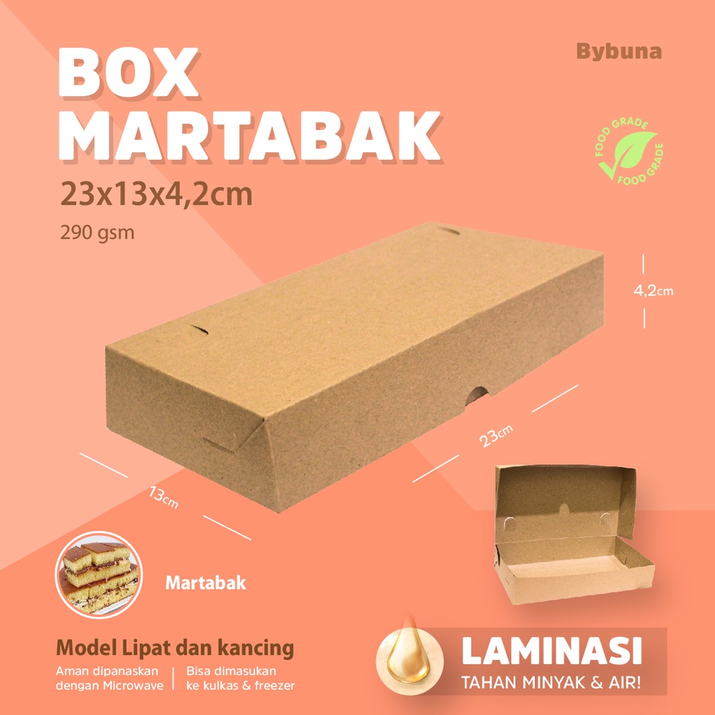 

DUS BOX MARTABAK PACKAGING KRAFT LAMINASI DUS MARTABAK