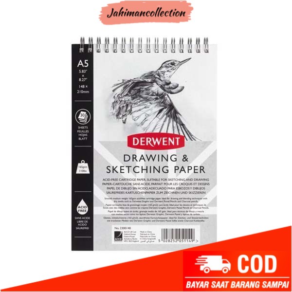 

✨ BISA COD ✨ DERWENT Sketching Paper Pad A5 Portrait