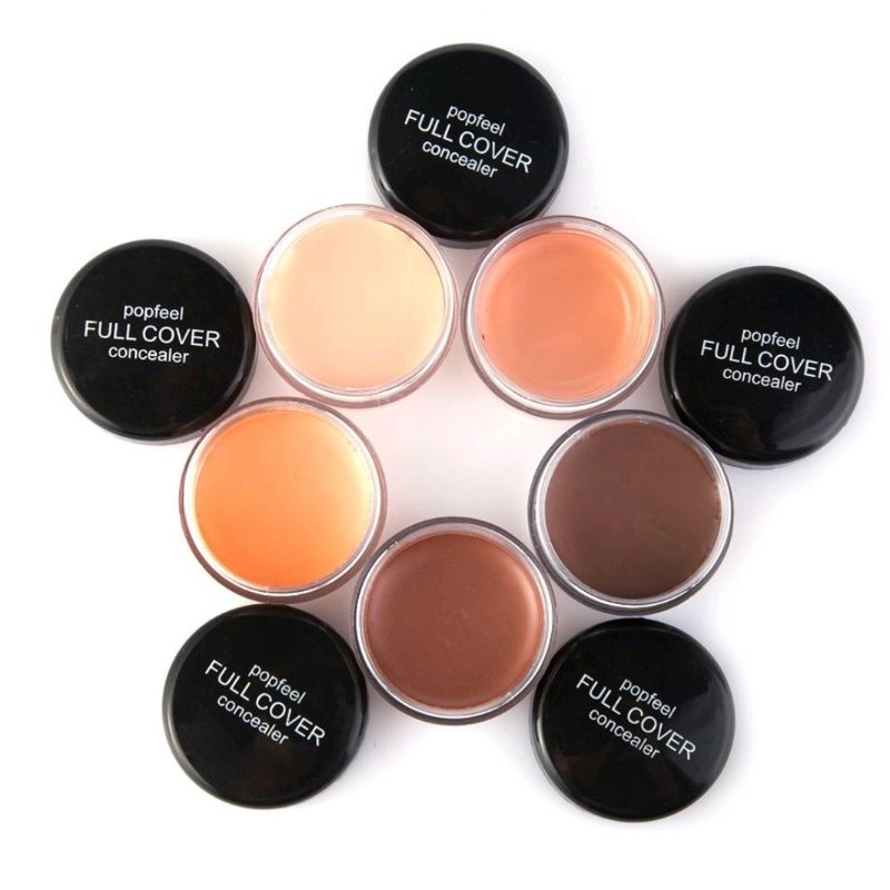 Original Popfeel Full Cover Concealer Cream Palette Tahan Air dan Tahan Lama - Concealer Waterproof Make Up Wajah