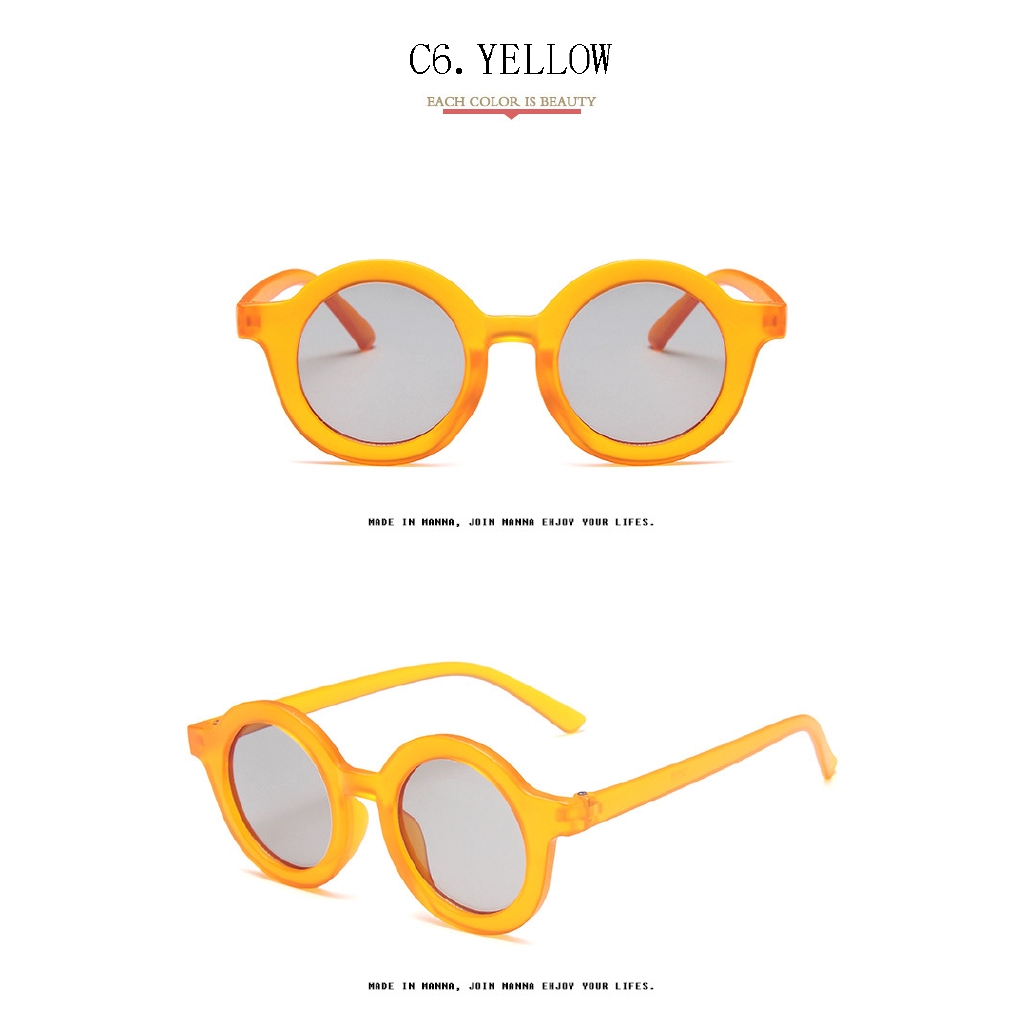 Kacamata Pelindung UV 400 Bentuk Bulat Untuk Anak