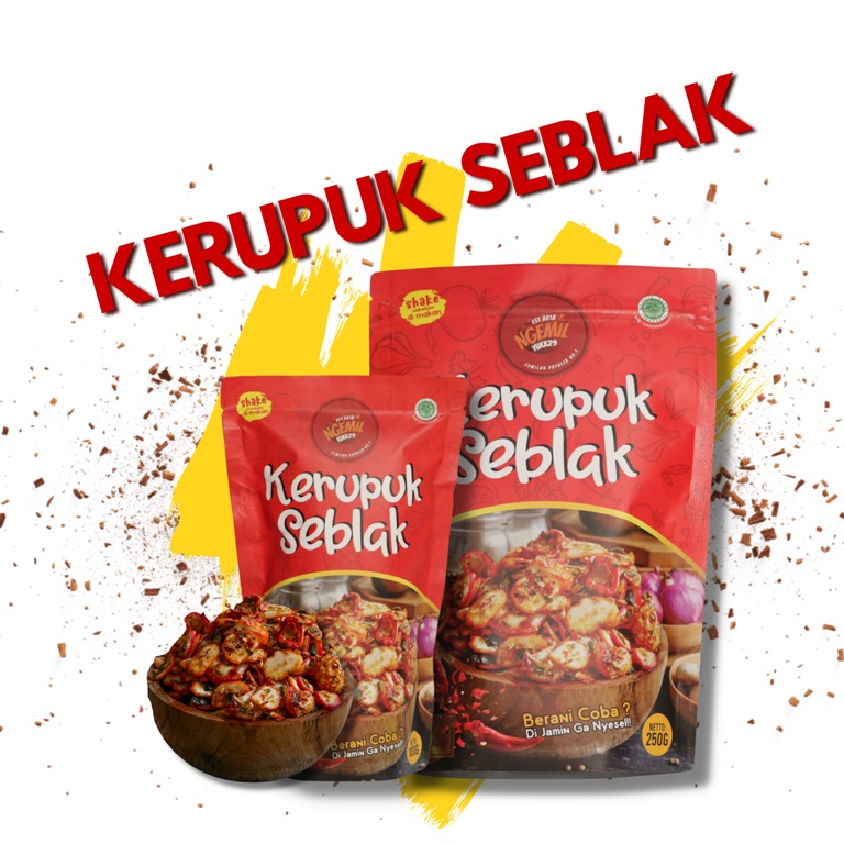 250 GR KERUPUK SEBLAK DAUN JERUK PEDAS