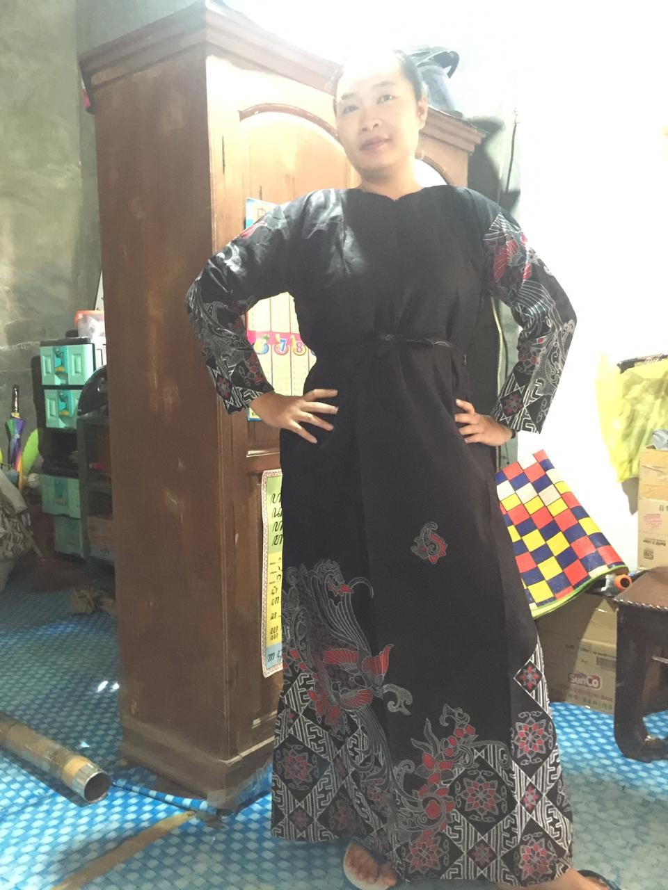 Gamis Batik (cod) Manggar Gamis Batik Pesta Model Terbaru