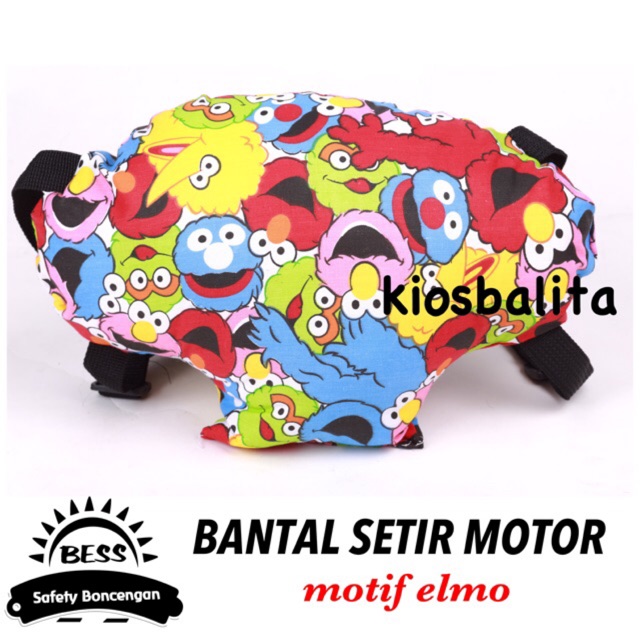 BANTAL SETIR MOTOR/BANTAL STANG BONCENGAN MOTOR KARAKTER ELMO