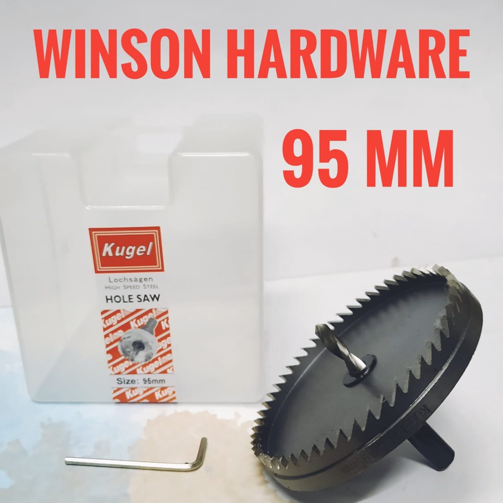 Holesaw Besi HSS 95mm Kugel | Hole saw Mata Bor Lubang Besi 95 mm