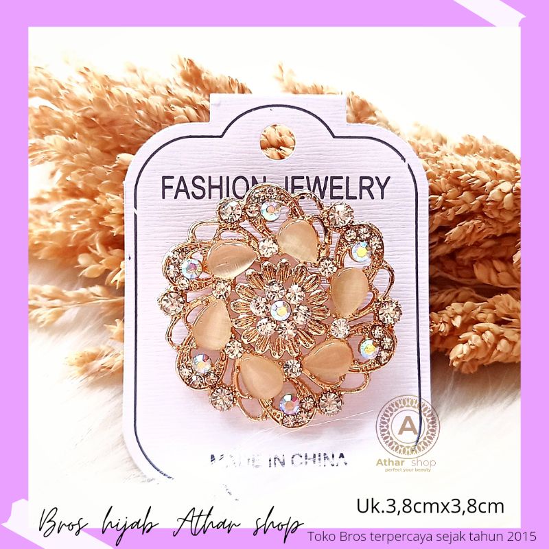 Athar shop COD Bros mutiara kristal fashion korea aksesoris fashion pin bros tuspin-4